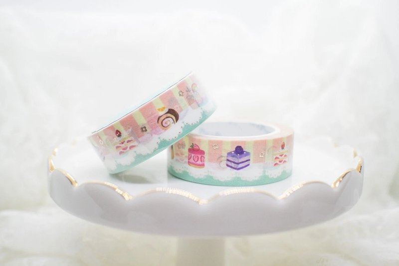 Hot stamping paper tape-Sweet Pastry Dessert Shop - Washi Tape - Paper Multicolor