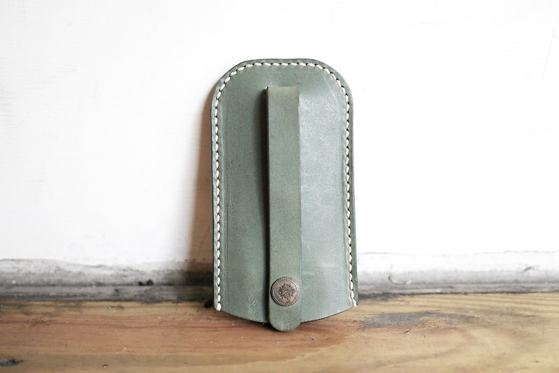 Small straight key case - Other - Genuine Leather Green