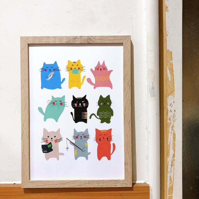 Kitty Club - Original Illustration Art Print - Cards & Postcards - Paper 