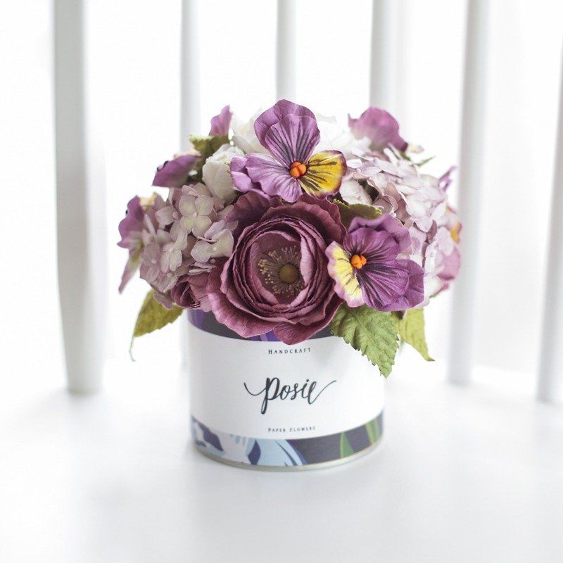 Aromatic Medium Flower Gift Box Lavender Heaven - 裝飾/擺設  - 紙 紫色