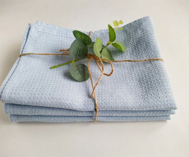 Organic Cotton Waffle Dish Cloth Set, Tea Towels, Hand Towels