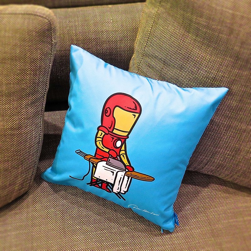 Flying Mouse Home Warm Hero Guchen/Pillow/Cushion/Pillow with Cotton Core Birthday Gift - หมอน - เส้นใยสังเคราะห์ สีน้ำเงิน