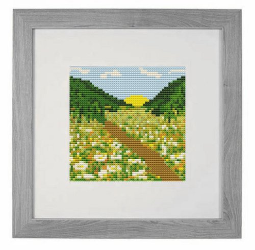 Embroidery Dreams 刺繡 貓 easy embroidery DIY, Summer landscape cross stitch pattern pdf