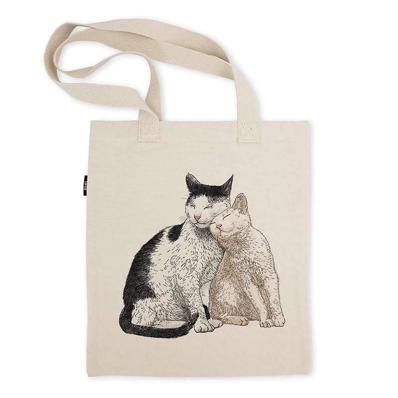 AMO®Original Tote Bags/AKE/The Cat Who Rub Someone's Face - Messenger Bags & Sling Bags - Cotton & Hemp 