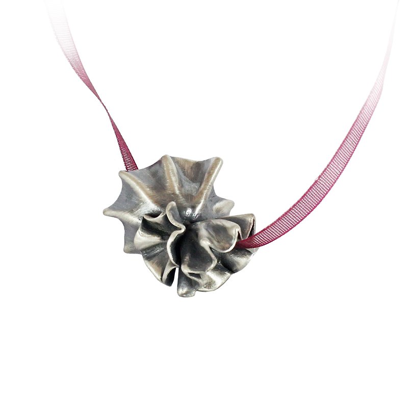 Bibi Fun Strictly Selected Series-Those Flowers-Sterling Silver Vulcanized! Sterling Silver Necklace (Free Shipping by Mail)