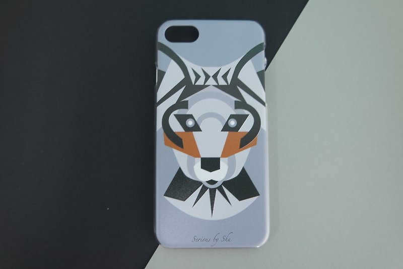 Texture Wolf Phone Case - Other - Plastic Gray