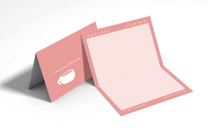 [Additional purchase] European style thank you card double-sided card with envelope set set with handwritten thoughts - Cards & Postcards - Other Materials Pink