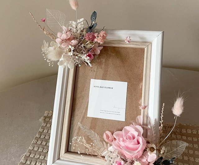 完売】紫陽花ドライフラワー＊3Dインテリアフレーム♡ ドライフラワー