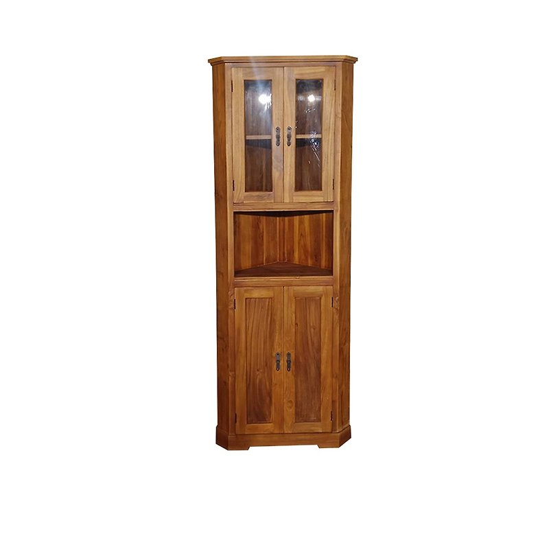 [Jidi City 100% Teak Furniture] HYSS167A Teak Triangular Storage Cabinet Storage Cabinet - Bookshelves - Wood Brown