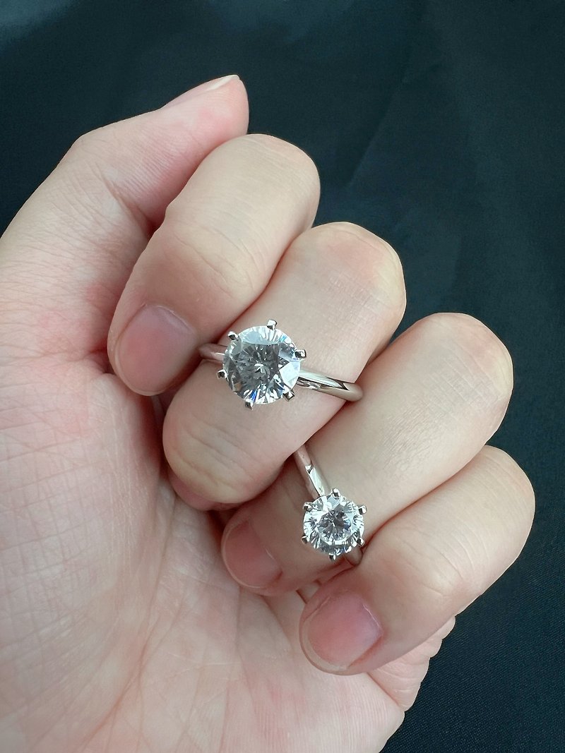 【ダイヤモンドプロポーズリング】6本爪ダイヤモンドリングを検討中 スターリングシルバーに厚めの18Kゴールドを施したリング・結婚指輪の第一候補 - リング - スターリングシルバー シルバー