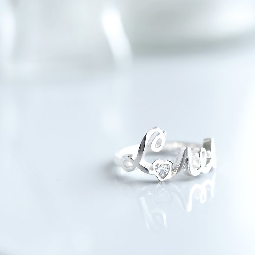 cloud-jewelry Love ホワイト リング シルバー925