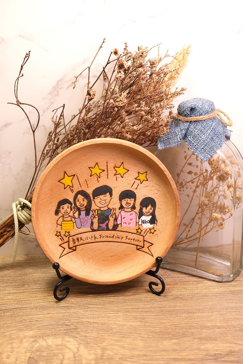Customized Monogatari Small Wooden Plate-Customized Version for Good Friends (only special discounts for more of the same style) - ของวางตกแต่ง - ไม้ 