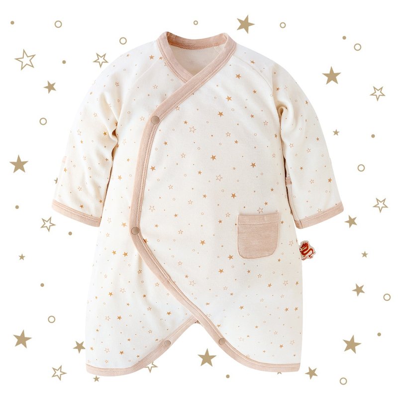 [SISSO organic cotton] Little Lucky Star Dragon organic cotton butterfly outfit 3M 6M - ชุดทั้งตัว - ผ้าฝ้าย/ผ้าลินิน ขาว