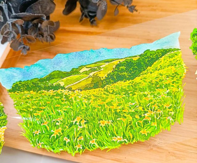 PS333_忘憂花海Daylily flower hearts / Masking Tape
