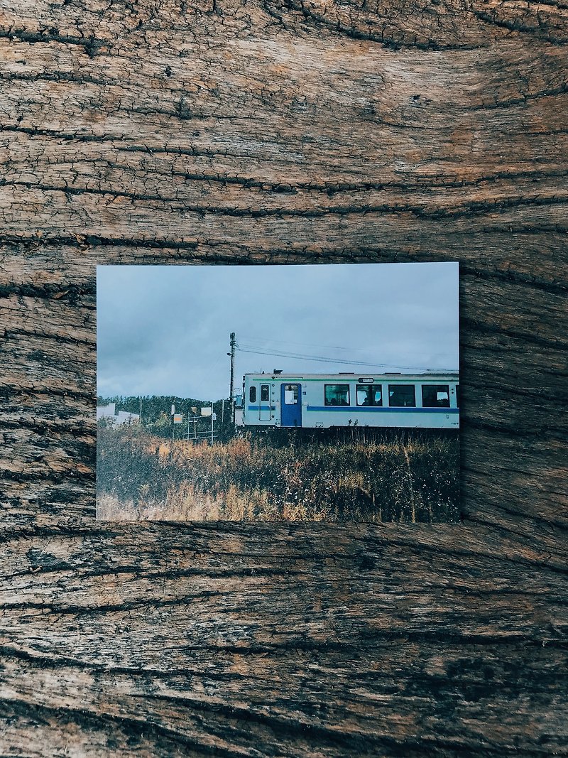 世界的風景。北海道鐵道旅 攝影明信片 美瑛駅 青青的島 - 卡片/明信片 - 紙 
