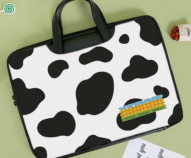牛柄イラストフレッシュミルクペン電動バッグコンピューターバッグ