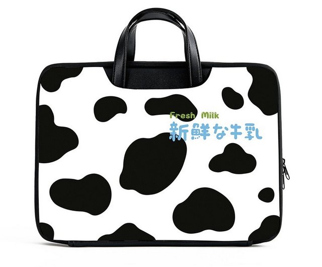 牛柄イラストフレッシュミルクペン電動バッグコンピューターバッグ