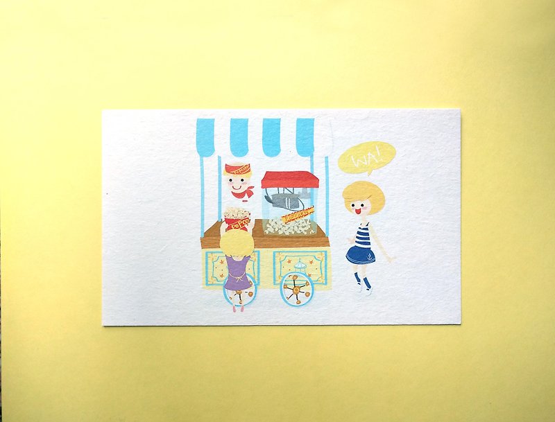 Popcorn in Carnival / Post Card - Cards & Postcards - Paper White