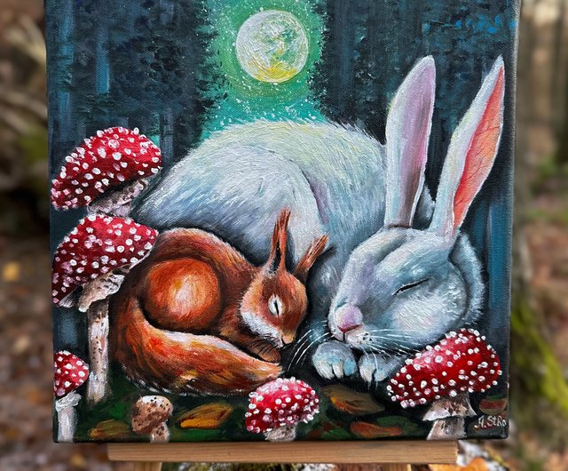 【F50号】うさぎ娘の爆裂うさぎパンチ oil painting 原画 抽象画 F50号】うさぎ娘の爆裂うさぎパンチ oil painting 原画 抽象画