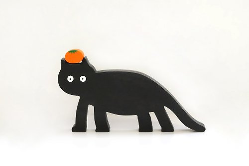 JOOJOO STUDIO Black Cat Wood Object