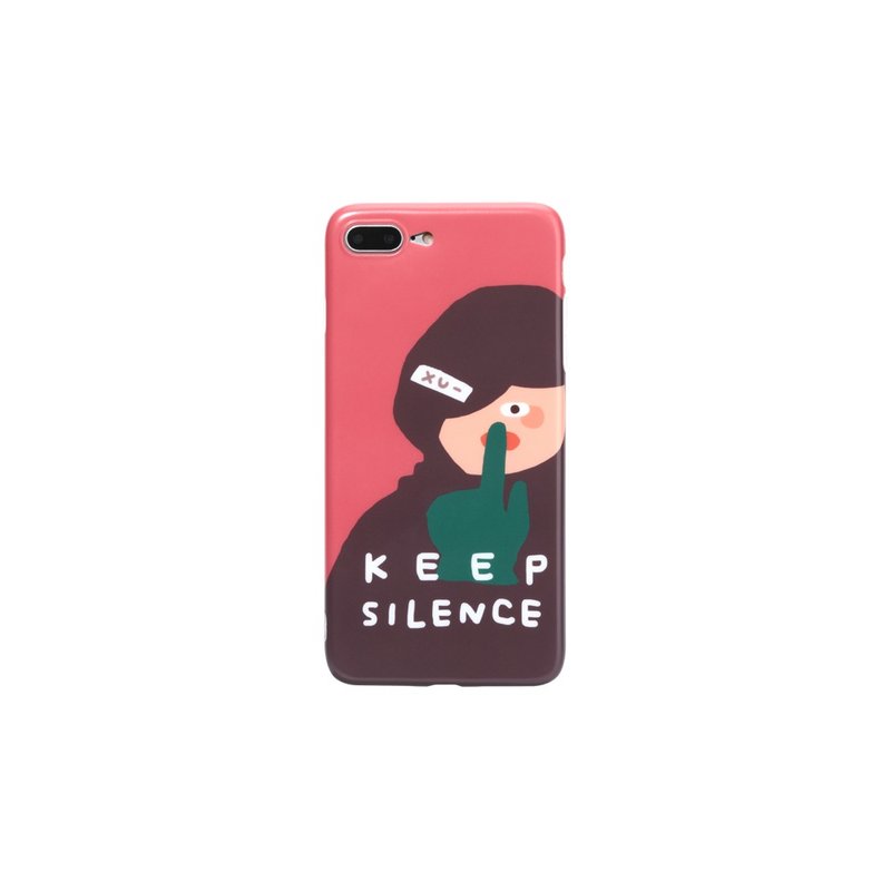oneface原創設計搞怪少女插畫iphone 7/8plus蘋果x手機殼保護套 - 手機殼/手機套 - 矽膠 紅色