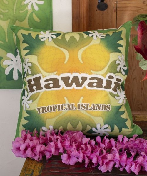 Ametsuchi Hawaiian Quilt Pattern Cushion Cover