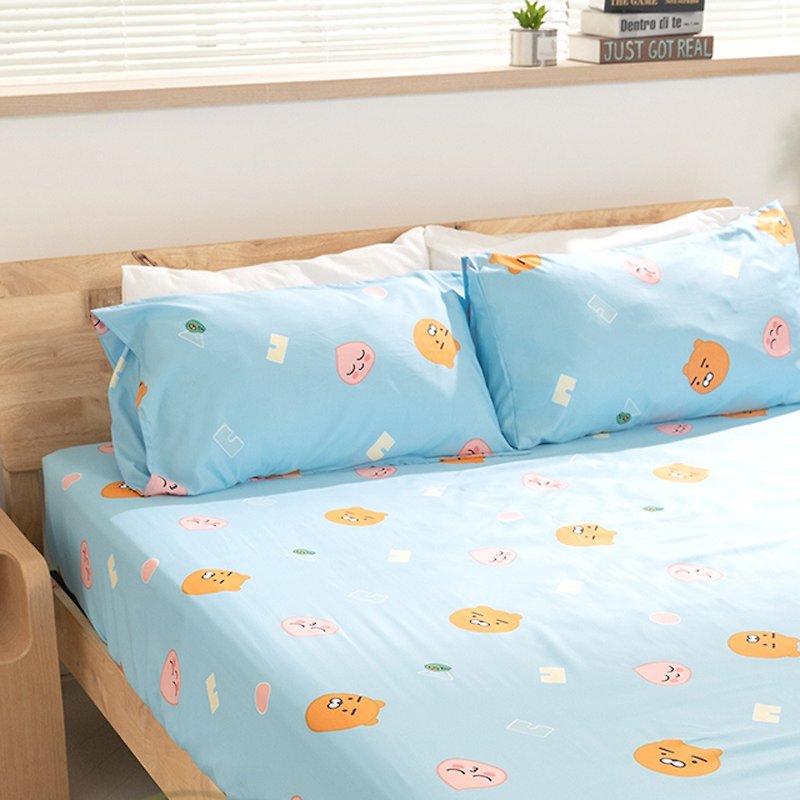 Kakao Friends Ryan &amp; Peach Double Bed Bag Set-Tencel Lyocell Fiber Moisture-wicking Bedding