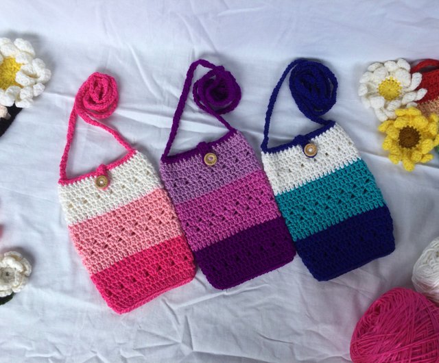 Crochet phone bag Handmade shoulder bag phone bag