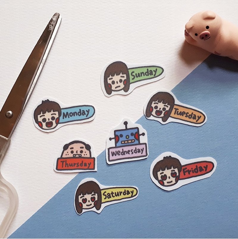【CHIHHSIN Xiaoning】Weekly Sticker - สติกเกอร์ - กระดาษ 