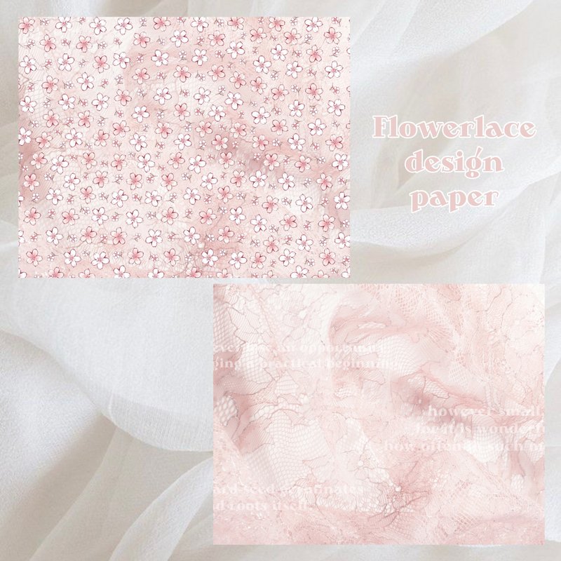 Flowerlace design paper - อื่นๆ - กระดาษ หลากหลายสี