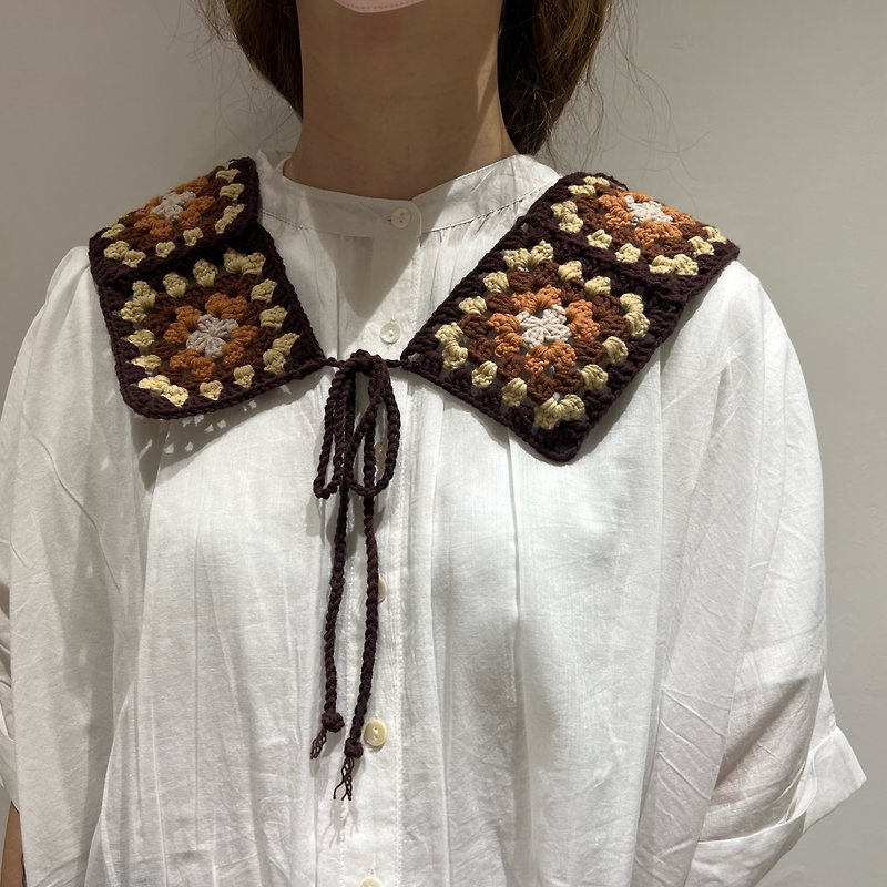 Crochet fake collar - Knit Scarves & Wraps - Cotton & Hemp 