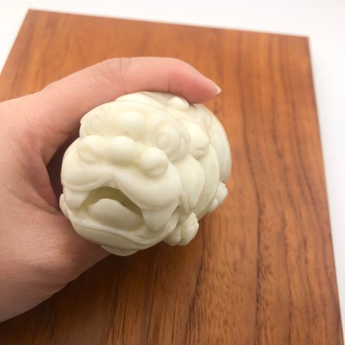ホータン白玉貔貅の幸運の置物 - ショップ Treasure Jade 置物