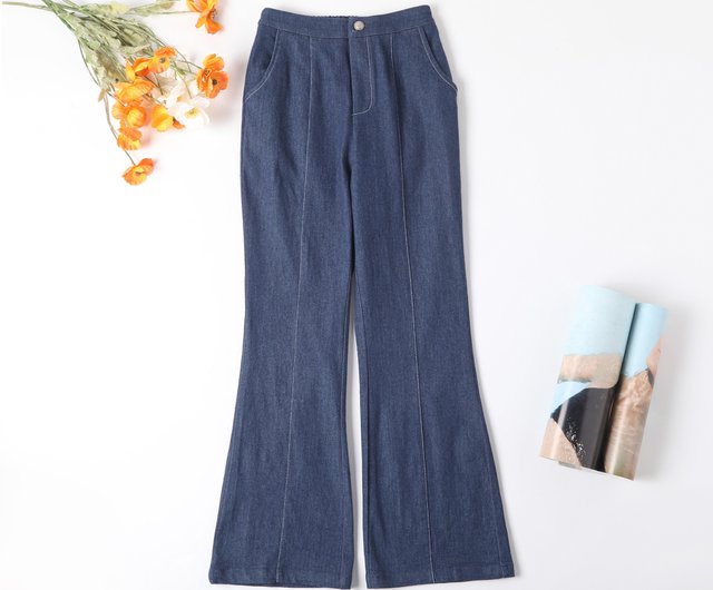 Novu Vibe Slim Flare Pant - Light Blue