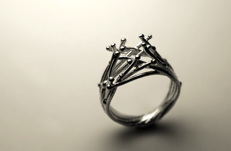 小煙火戒指 - 戒指 - 其他金屬 銀色