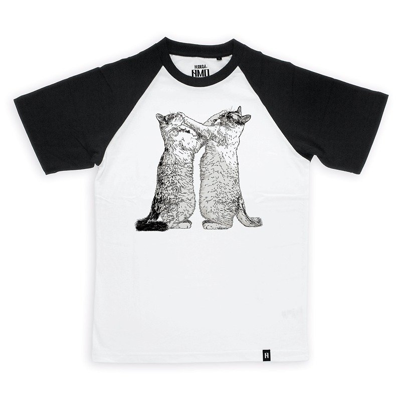 AMO®Original  canned  cotton T-shirt/AKE/Cats Who Promised Each Other Never Hitting Face But Both Did Only Did It - Women's T-Shirts - Cotton & Hemp 