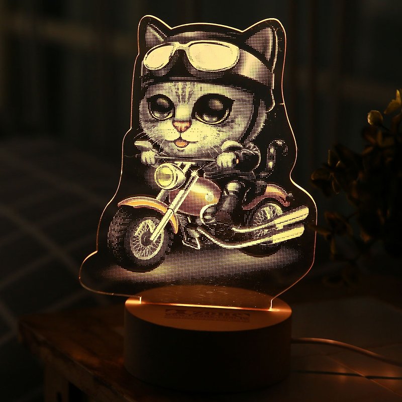 Cat Rider / 哈雷貓 / led燈 - 燈具/燈飾 - 壓克力 