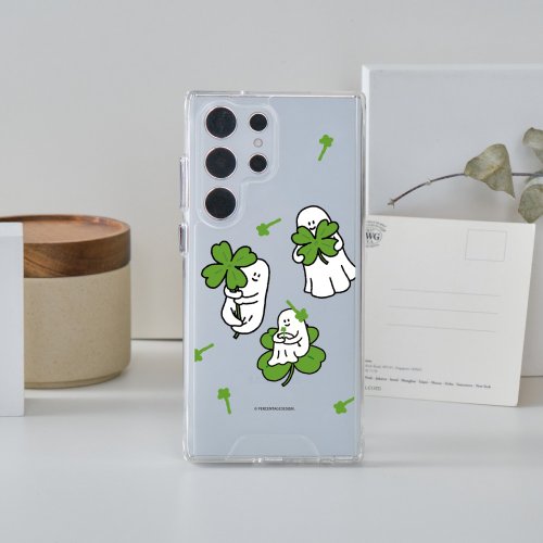 TOYSELECT Percentage四葉幸運草防摔透明SAMSUNG手機殼