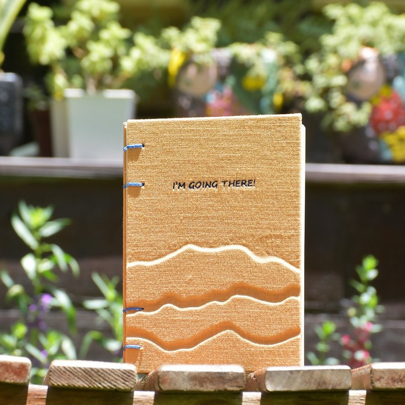 Mountain - embossed handmade book | customized hot stamping notebook - Notebooks & Journals - Cotton & Hemp Yellow