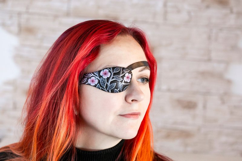 Leather Eye Patch | Custom Eye Patch | Woman Eye Patch | Eye Patch | Eye Mask - ผ้าปิดตา - หนังแท้ 