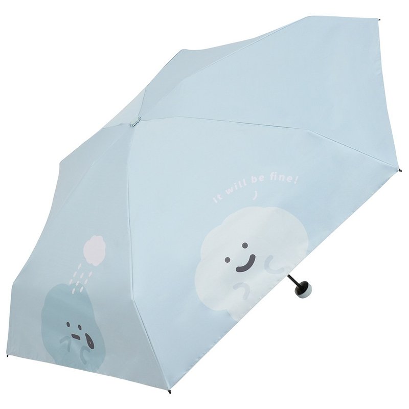 Fangfang co-branded Little Emotion sunscreen and anti-UV mini 50% off pocket umbrella parasol - ร่ม - วัสดุอื่นๆ สีน้ำเงิน