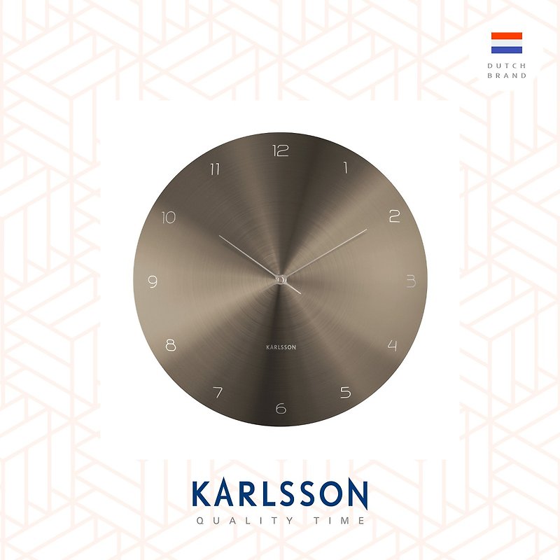 オランダ Karlsson, Wall clock 40cm Dome Disc arched thin black wall clock - 時計 - その他の素材 ブラック