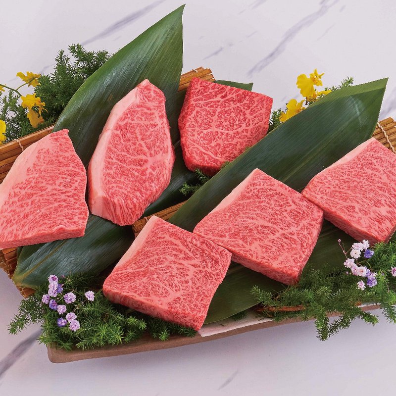 Ganbei Supermarket [Mizo Japanese A5 Wagyu Special Selection Steaks 6-piece Gift Box] Mid-Autumn Barbeque Dinner and Camping - อื่นๆ - อาหารสด 