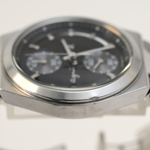 アニエスベー クロノグラフ メンズ クォーツ 7T94 文字盤 グレー×ホワイト 電池切☆2099 アニエスベー agnes b. 男性用腕時計 QUARTZ クロノグラフ 黒文字盤