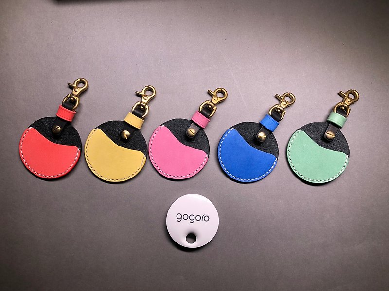 [Mini5] Gogoro key ring (black color contrast/bright color/five colors) - ที่ห้อยกุญแจ - หนังแท้ 
