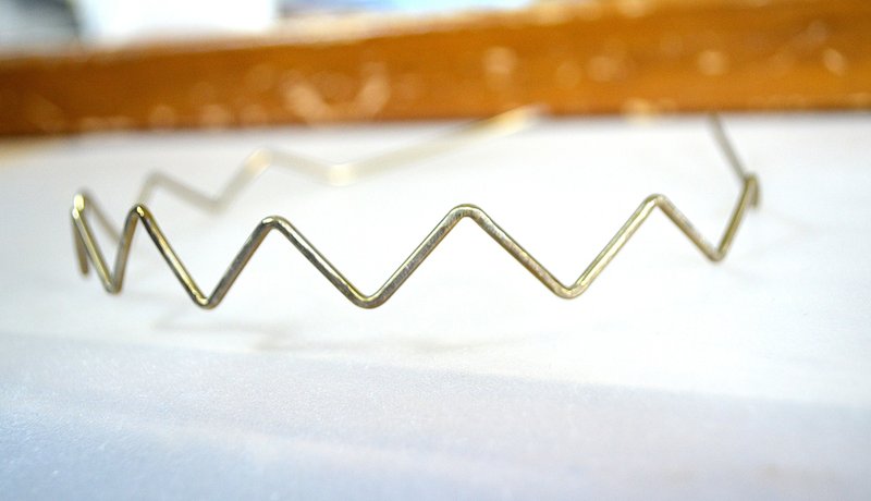 Titanium head band・Gr5・64 Titanium Headband・Hammered・Gold A・Made to order - เครื่องประดับผม - โลหะ สีทอง
