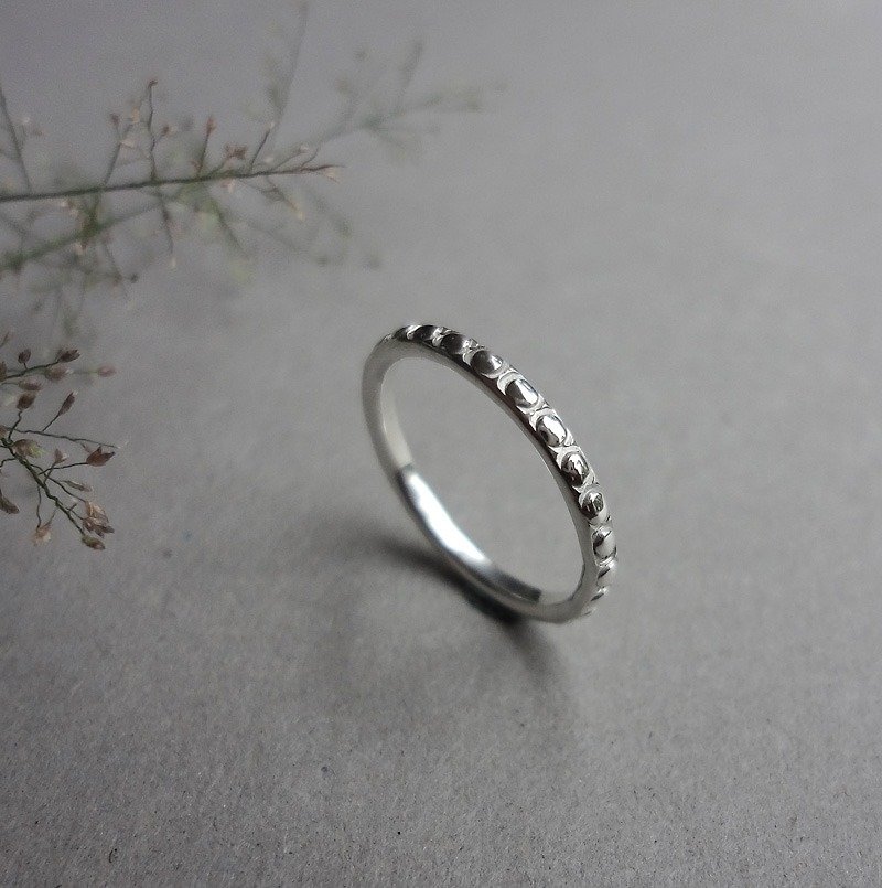 Galaxy star ring/hand forged knock/sterling silver ring