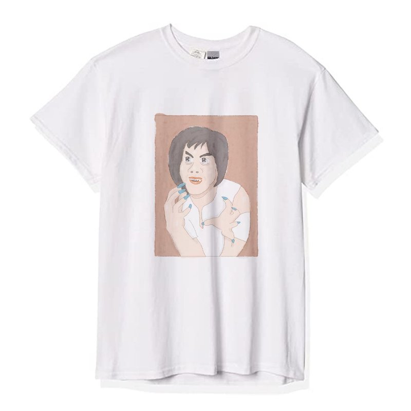 完了要變殭屍了 Tshirt - 女 T 恤 - 棉．麻 白色