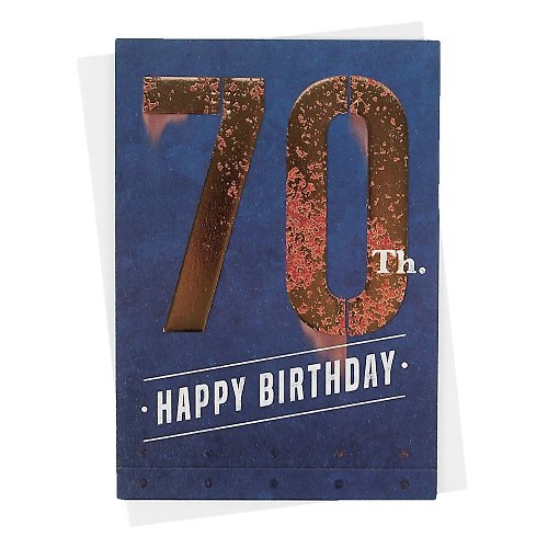 205剪刀石頭紙 祝你擁有最棒的70歲【ABACUS-Rusty卡片-生日祝福】