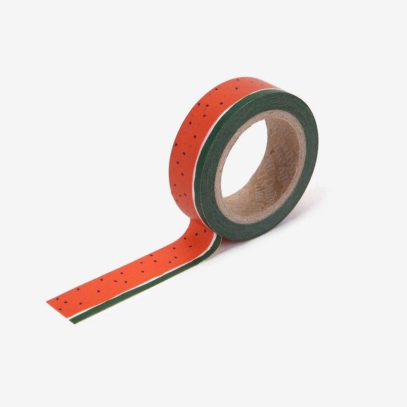 Dailylike single roll of paper tape -101 watermelon, E2D03831 - มาสกิ้งเทป - กระดาษ สีแดง