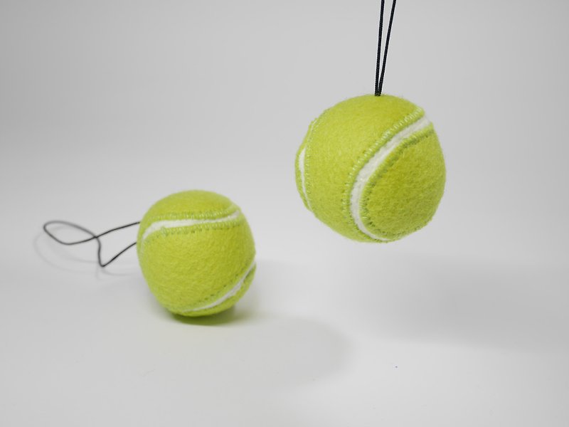 擬真網球小吊飾 - 鑰匙圈/鑰匙包 - 聚酯纖維 綠色